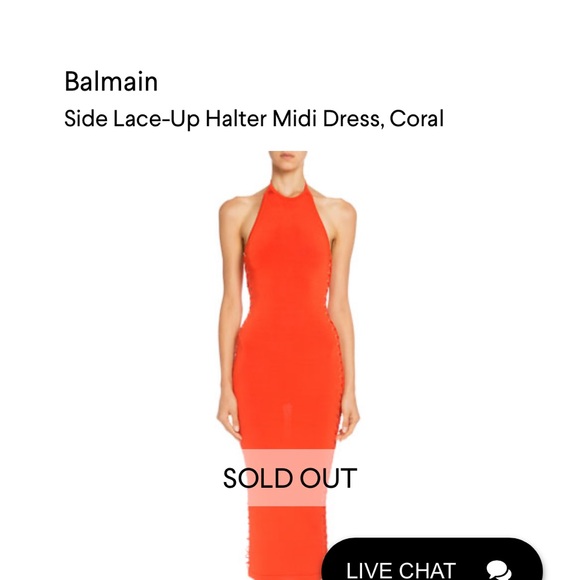 BALMAIN Side Lace-Up Black Halter Midi
Dress. - Picture 3 of 12